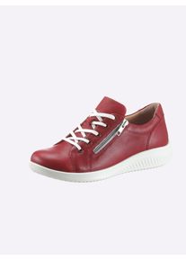 Jomos Damen Schnürschuh, Gr. 41, rot, Glattleder, sportlich, Schuhe