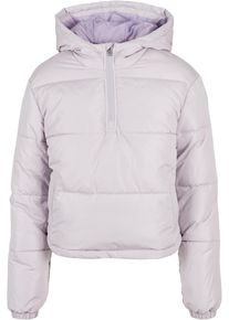 Urban Classics Damen Winterjacke "Urban Classics Damen Ladies Puffer Pull Over Jacket", lila, klassisch, Gr. S, unifarben, 100% Polyester, Jacken