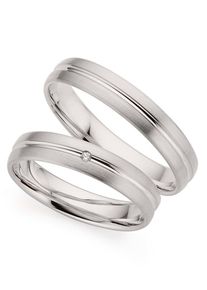 Phoenix PHÖNIX Trauring "Schmuck Geschenk Gold 333 Trauring Ehering LIEBE versch. Varianten", 66, ohne Brillant, Weißgold 333, 4,0mm, weiß, Weißgold 333,