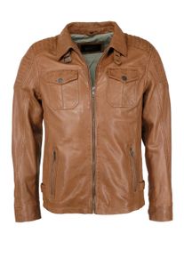JCC Herren Bikerjacke "3102074", braun, Gr. L, Obermaterial: 100% Lammleder; Futter: 100% Baumwolle; Ärmelfutter: 100% Polyester, Jacken