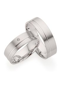 Phoenix PHÖNIX Damen Trauring "Schmuck Geschenk Silber 925 Trauring Ehering LIEBE versch. Varianten", 60, 0,01 ct SI = kleine Einschlüsse mit Brillant,