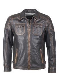 JCC Herren Bikerjacke "3102074", schwarz, Gr. 4XL, Obermaterial: 100% Lammleder; Futter: 100% Baumwolle; Ärmelfutter: 100% Polyester, Jacken