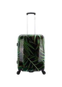 Saxoline Koffer "Palm Leaves", bunt, Polyester, bedruckt, elegant, Koffer, Mit praktische Teleskop-Griff