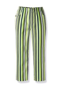 Classic Basics Damen Caprihose, grün, Gr. 40, gemustert, gestreift, mehrfarbig, 100% Baumwolle, Hosen