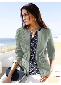 Inspirationen Damen Jackenblazer "Blazer", grün, Gr. 40, 98% Baumwolle, 2% Elasthan, Blazer