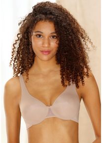 Nuance Damen T-Shirt-BH, Gr. 100, braun, Microtouch, Obermaterial: 85% Polyamid, 15% Elasthan, klassisch, BHs, mit Bügel und nahtlosen, doppellagigen