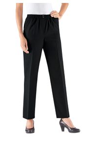 CLASSIC Damen Schlupfhose, schwarz, Gr. 195, meliert, unifarben, 53% Polyester, 43% Schurwolle, 4% Elasthan, Hosen