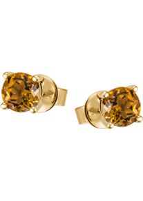 Firetti Damen Paar Ohrstecker "Schmuck Geschenk Gold 375 Gold 585 Ohrschmuck Ohrringe Solitär", Gelbgold 375, gelb, Gelbgold 375, Ohrringe, mit