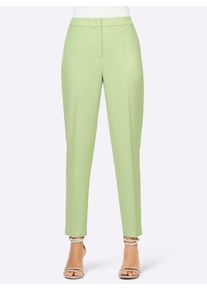 CRÉATION L CREATION L Damen Webhose, grün, Gr. 20, unifarben, 77% Polyester, 20% Viskose, 3% Elasthan, Hosen