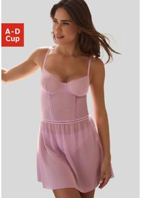 s.Oliver Damen Negligé "Charlotte", Gr. 75, pink, Tüll, Obermaterial: 88% Polyamid, 12% Elasthan, klassisch, Kleider, mit Cups auf Formbügel