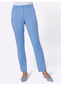 Damen Jerseyhose, blau, Gr. 19, CREATION L PREMIUM, unifarben, 50% Modal, 44% Polyester, 6% Elasthan, Hosen