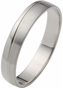 Firetti Trauring "Schmuck Geschenk Gold 375 Hochzeit Ehering "LIEBE"", 16,5, ohne Brillanten, Weißgold 375, 4mm, weiß, Weißgold 375, Fingerringe,