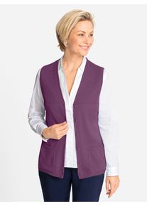CLASSIC Damen Strickweste, lila, Gr. 50, unifarben, 50% Polyacryl, 50% Schurwolle, Westen