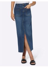 Heine Damen Jeansrock, blau, Gr. 50, unifarben, 99% Baumwolle, 1% Elasthan, Röcke