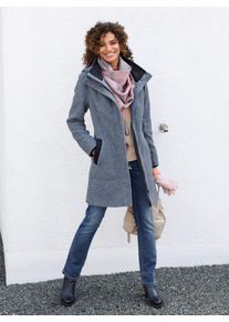 Casual Looks Damen Kurzmantel, blau, Gr. 19, 100% Polyester, Kragen-Innenseite:100% Polyacryl, Mäntel