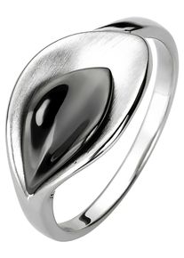 Jobo Damen Fingerring, 52, Silber 925 (Sterlingsilber), schwarz, Silber 925 (Sterlingsilber), Fingerringe, 925 Silber schwarz teilrhodiniert