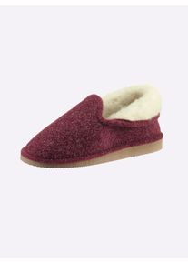 CLASSIC Damen Hausschuh, Gr. 36, rot, Filz, Basic, Schuhe