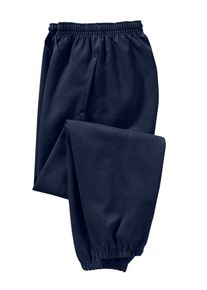 Herren Trainingshose, blau, Gr. 4, Fruit of the Loom, unifarben, 80% Baumwolle, 20% Polyester, Hosen