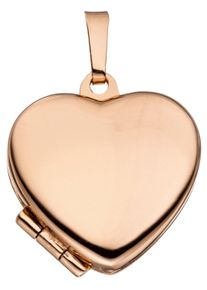 Jobo Damen Medallion-Anhänger "Anhänger Medaillon Herz", Silber 925 (Sterlingsilber), rosa, Silber 925 (Sterlingsilber), Schmuckanhänger, 925 Silber