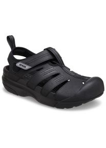 Crocs Herren Sandale "Yukon Fisherman", Gr. 45, schwarz, Lederimitat, Textil, casual, Schuhe, Halbschuh, Slipper, Trekkingschuh mit praktischem