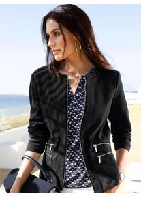 Inspirationen Damen Jackenblazer "Blazer", schwarz, Gr. 38, 98% Baumwolle, 2% Elasthan, Blazer
