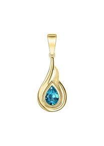 Vivance Damen Ketten-Anhänger "375/- Gelbgold glanz Blautopas", ONE-SIZE, Gold, 1,8 g, gelb, Gold, Schmuckanhänger