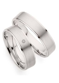 Phoenix PHÖNIX Damen Trauring "Schmuck Geschenk Silber 925 Trauring Ehering LIEBE versch. Varianten", 57, 0,01 ct SI = kleine Einschlüsse mit Brillant,