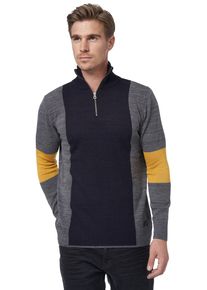Rusty Neal Herren Strickpullover, bunt, casual, Gr. XXL, mehrfarbig, 50% Polyacryl, 50% Baumwolle, Pullover, mit bequemen Half-Zip
