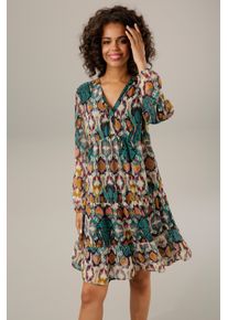 Aniston CASUAL Damen Tunikakleid, bunt, modisch, Gr. 36, bedruckt, gemustert, Georgette, Obermaterial: 100% Polyester. Futter: 100% Polyester,