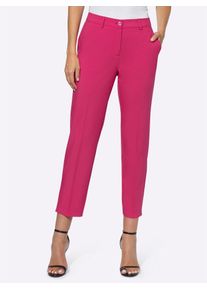 Heine Damen 7/8-Hose, pink, Gr. 38, unifarben, 69% Polyester, 23% Viskose, 8% Elasthan, Hosen