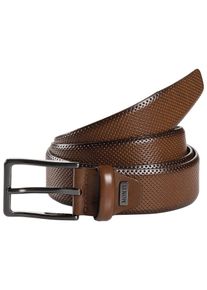 MONTI Damen Ledergürtel "CAMBRIDGE", braun, klassisch, Gr. 110, unifarben, Leder, Gürtel, 3,5 cm breit, Klassisch-Business, kürzbar, bis Gr.125