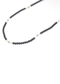 Firetti Damen Lange Kette "Schmuck Geschenk Halsschmuck Halskette Edelsteinkette Achat Hämatit", Stein-Perlen, L: 90cm B: 4mm, bunt, Stein, Perlen,