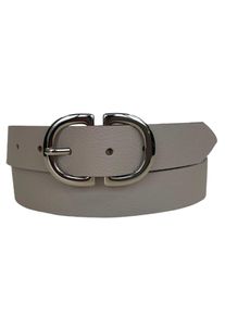 AnnaMatoni Damen Ledergürtel, grau, elegant,feminin,klassisch, Gr. 100, Leder, Gürtel