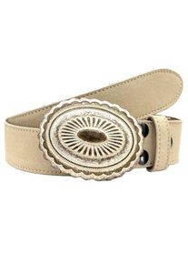 Damen Ledergürtel, beige, modisch, Gr. 80, RETTUNGSRING BY SHOWROOM 019, Rindsleder, Gürtel