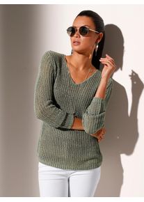 CRÉATION L CREATION L Damen Strickpullover "Pullover", grün, Gr. 40, unifarben, 80% Polyacryl, 20% Polyamid, Pullover