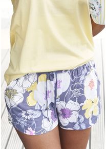 Vivance Dreams Damen Schlafshorts, Gr. 32, bunt, Single Jersey, Obermaterial: 50% Baumwolle, 50% Viskose, geblümt, Basic, Hosen, mit Alloverdruck