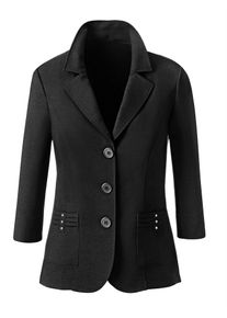 Damen Blusenblazer "Blusenblazer", schwarz, Gr. 20, 100% Polyester, Blazer