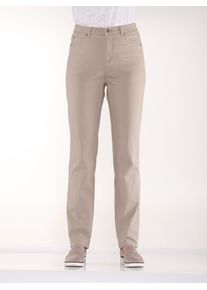 Classic Basics Damen 5-Pocket-Jeans, beige, Gr. 19, unifarben, 98% Baumwolle, 2% Elasthan, Jeans