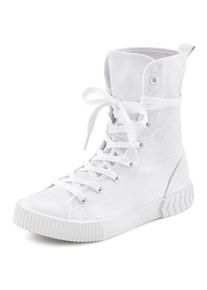 Lascana Damen Stiefelette, Gr. 36, weiß, Obermaterial: 100% Textilmaterial. Futter: 100% Textilmaterial. Decksohle: 100% Textilmaterial. Laufsohle: