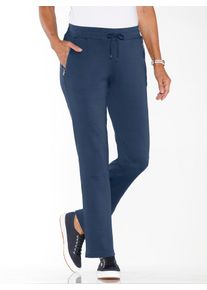 Classic Basics Damen Jerseyhose, blau, Gr. 40, unifarben, 100% Baumwolle, Hosen
