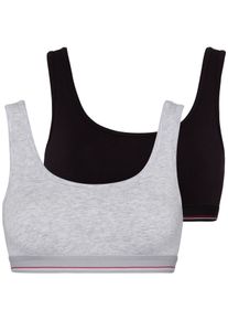 H.I.S. H.I.S Damen Bustier, Gr. 32, schwarz, Jersey, Obermaterial: 95% Baumwolle, 5% Elasthan, unifarben, Basic, BHs, aus elastischer Baumwoll-Qualität