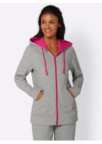 feel good Damen Langjacke, Gr. 36, grau, 60% Baumwolle, 40% Polyester, unifarben, Jacken
