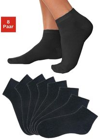 GO IN Damen Kurzsocken, Gr. 35, schwarz, Polyamid, Baumwolle, Elasthan, meliert, unifarben, Socken, uni in Basic Farben