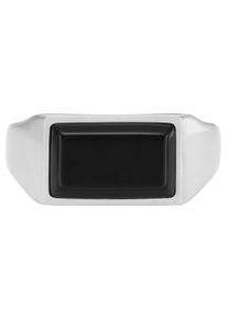 Fossil Damen Fingerring "JEWELRY ALL STACKED UP, JF04603040, JF04605710", 18, Edelstahl, schwarz, Edelstahl, Fingerringe, mit Agate