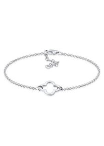Elli Damen Armband "Kleeblatt Glücksbringer 925 Silber", 20cm, ohne Stein, Silber 925 (Sterlingsilber), silber, Silber 925 (Sterlingsilber), Armbänder