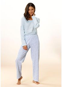 Vivance Dreams Damen Pyjama, Gr. 48, weiß, Single Jersey, Obermaterial: 100% Baumwolle, gemustert, Homewear-Sets, mit Sternenprint