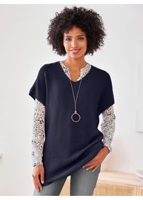 Heine Damen Pullunder "Pullunder", blau, Gr. 50, unifarben, 100% Polyacryl, Pullover