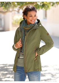 Casual Looks Damen Langjacke, grün, Gr. 40, unifarben, 100% Polyester, Jacken