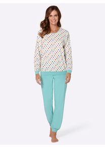 wäschepur WÄSCHEPUR Damen Schlafanzug, Gr. 36, blau, 80% Baumwolle, 20% Polyester, Homewear-Sets