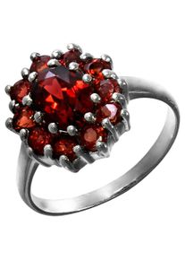 Vivance Damen Fingerring "925/- Sterling Silber Granat", 062 (19,7), Silber 925 (Sterlingsilber), weiß, Silber 925 (Sterlingsilber), Fingerringe